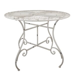 Bistroolaud Ø 101x77 cm valge raud