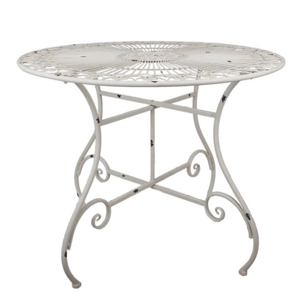 Bistroolaud Ø 101x77 cm valge raud
