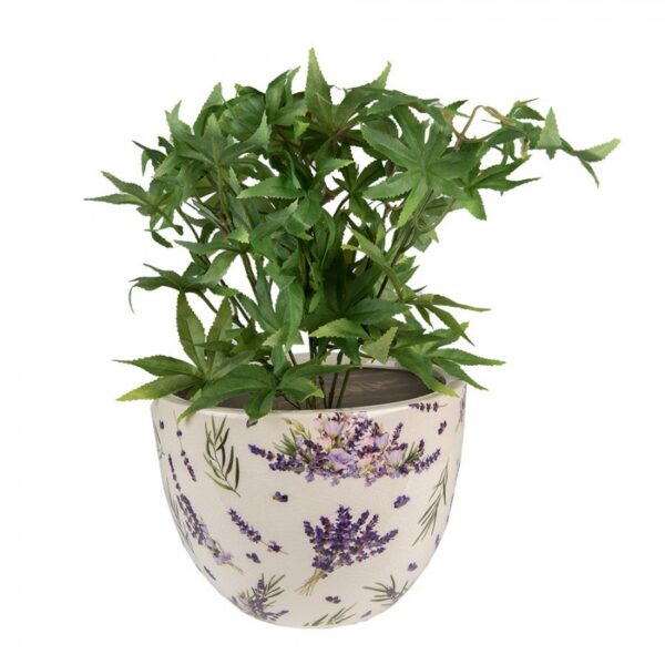 Lillepott Ø 15x14 cm roosa-beež keraamika lillemustriga - Image 2
