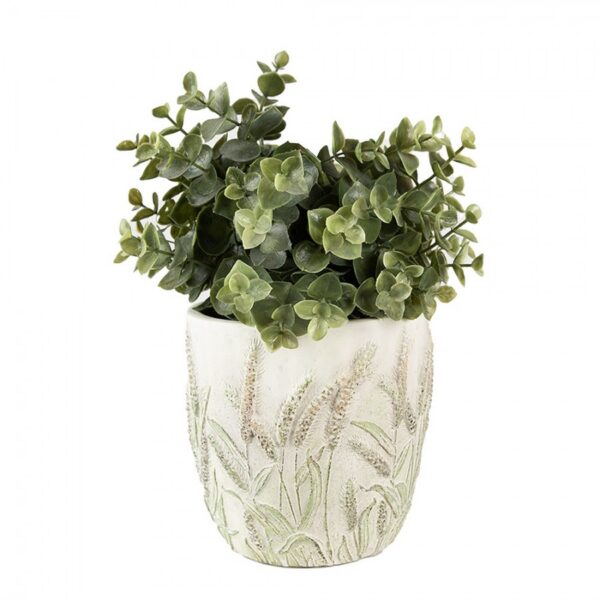 Lillepott Ø 13x13 cm beež-roheline maisitaimedega - Image 2