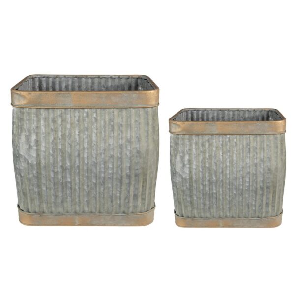 Taimehoidja 38x27x39 cm hall-roheline metall