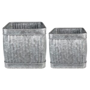 Taimehoidja 31x31x28 cm hall metall ruudukujuline