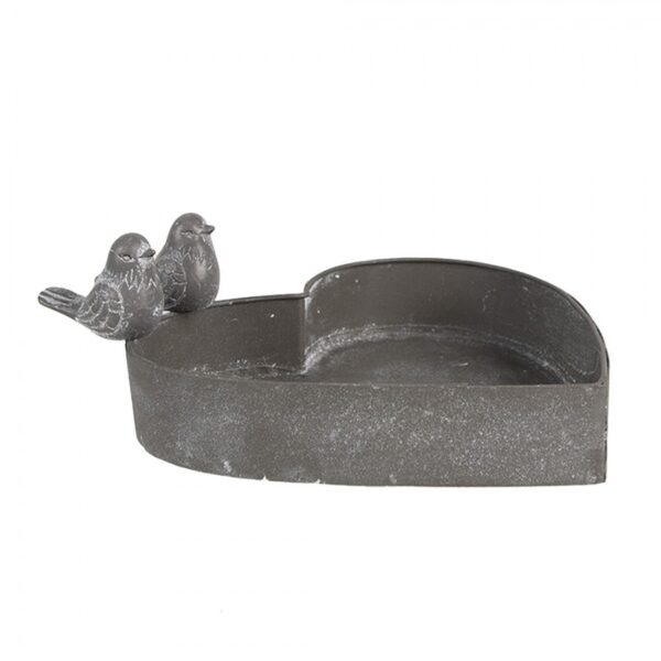 Lillepott süda 19x17x7 cm hall raud - Image 2